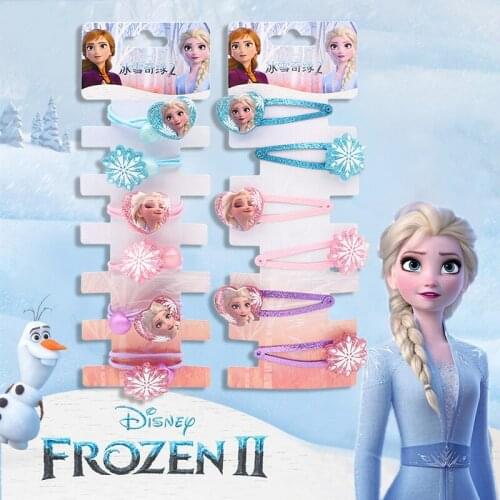 Disney Frozen 2 Headdress Girls Hair Accessories Elsa Hairpins Headband For Children Birthday Gift Kids Hair Bands Hair Rope