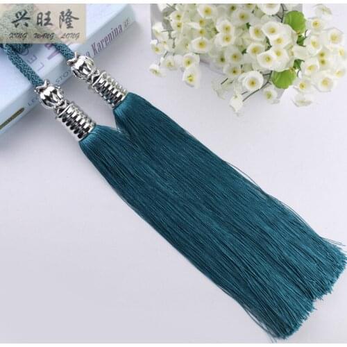 XWL Elegant 1Pair Double Tassel Curtain Hanging Belts Ball Window Curtain Accessories Strap Tieback Buckle Lashing Bandage Decor