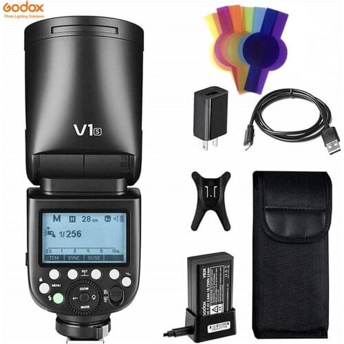 In stock Godox V1 Flash V1C V1N V1S V1F V1O TTL 1/8000s HSS lithium battery Speedlite Flash for Canon Nikon Sony Fuji Olympus