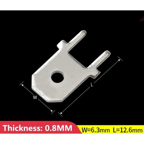 50pcs/100pcs 6.3 Circuit board insert 6.3mm PCB soldering terminals Circuit board insert thickness 0.8