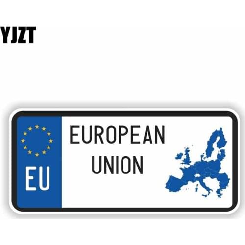 YJZT 15.3CM*6.6CM Personality European Union Car Sticker Decal Motorcycle Reflective Accessories 6-1625