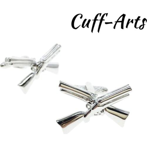 Cufflinks for Men Crossed Double Barrel Shotguns Cufflinks Mens Cuff Jewelry Mens Gifts Vintage Cufflinks by Cuffarts C10296