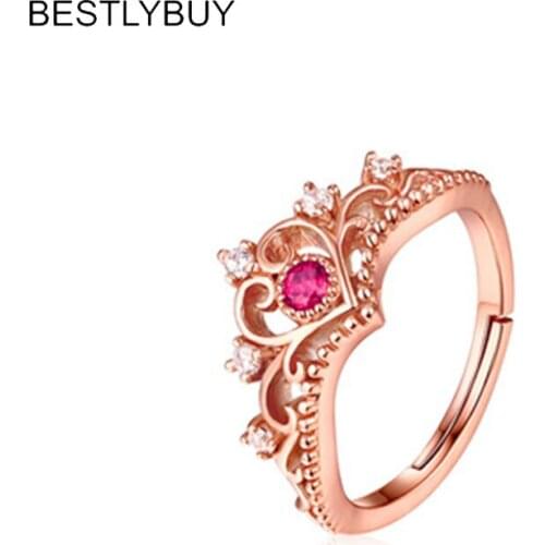 2018 New Arrival Pink Tourmaline Crown Rings for Women Natural Topazs Emeralds Stone Finger Ring Fine Jewelry Wedding Engagement