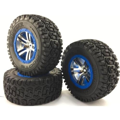 1/10 Racing Truck Buggy white plastic wheel short course car tire set for HQ727 REMO axial90050 4pcs