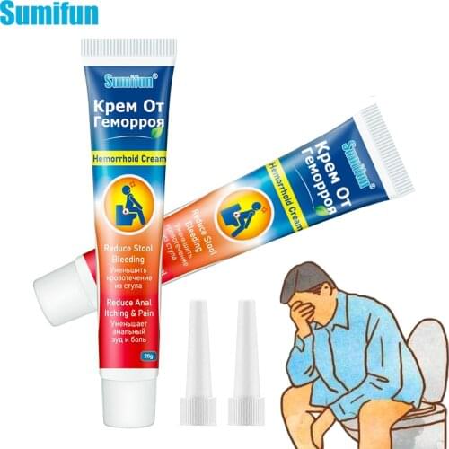 Sumifun 1Pc Hemorrhoids Cream Chinese Medicine Extract Ointment Internal External Anal Fissure Anus Shedding Pain Relief 20g