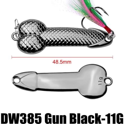 10PCS Fishing Bait Spoon Artificial Lure For Bass Penis Shape Tackle Spinner 3g-36g