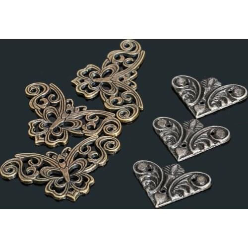 12pcs Butterfly Corner Decor Metal Angle Corner Brackets Decorative Corner Furniture Decor Hardware