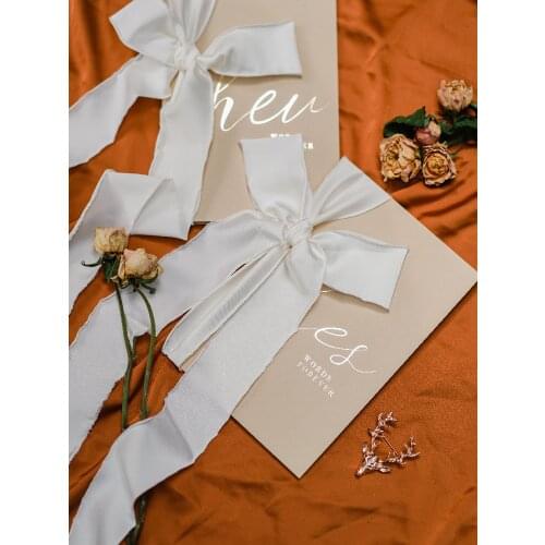 2pcs Wedding Bronzing Vows Card Ribbon Marriage Vows Oath Book Oath Book Wedding Favors Party Chiffon Ribbon Vows Card