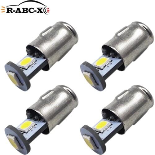 4 pcs 3030smd BA7S T7 car led bulb interior dashboard instrument light auto mini indicator lamp AC 12V 150lm White Blue 6000K