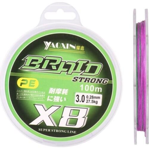 500M 8 Strands Braided Fishing Line PE Multilament Braid Lines Wire Smoother Floating Line Colored Braid