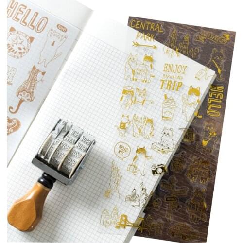 6sheets/pack cute cat and flower series scrapbook adhesive sticker children dairy sticky decoration sticky label