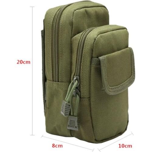 600D Nylon Military EDC Bag Tactical Molle Waist Pack Mobile Phone Utility Sundries Pouch Equipment Fanny Packs Hunting Bags