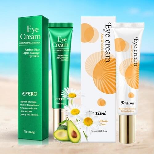 EFERO Collagen Eye Cream Under Eye Dark Circle Remover Anti Aging Anti Wrinkle Eyes Cream Firming Eye Bags Fine Lines Removal