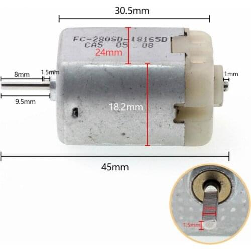 Car Door lock motor central control toy car DIY DC 12V motor for Lexus Toyota Honda 280 D-axis motor