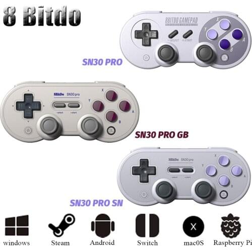 8Bitdo SN30 Pro SF30 Pro for Nintendo Switch Windows macOS Android Controller Joystick Vibration Wireless Bluetooth-Compatible