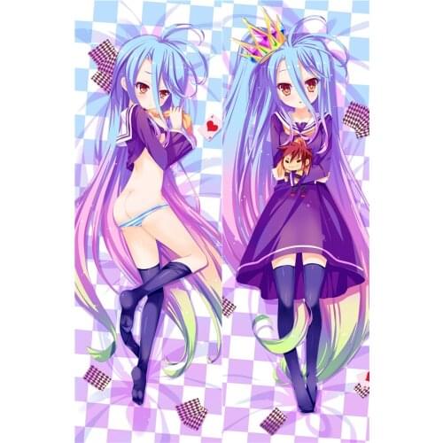 NO GAME NO LIFE Shiro Anime Hugging Body Pillow Cover Life-sized Sexy Female Anime Pillowcase Pillow Case 160 cm Dakimakura