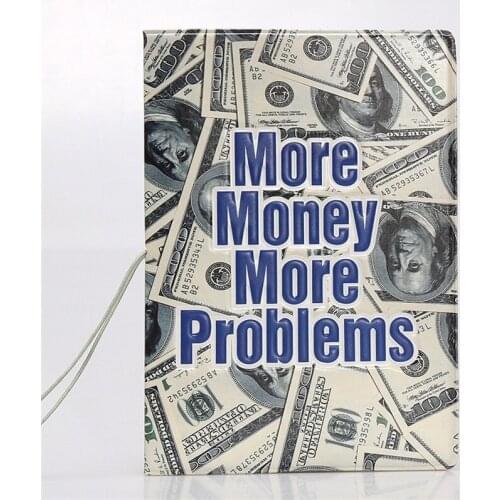More Money More Problems Passport Holder ,PVC Leather 3D Design Travel Passport Cover Passport Wallet 14*10CM