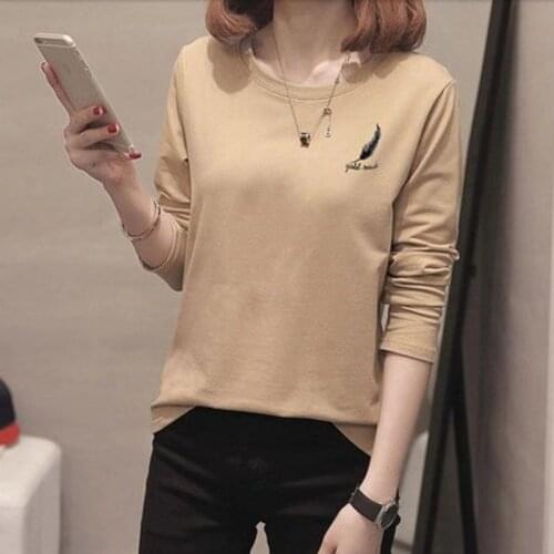 Big Size M-4XL Spring Summer Autumn Basic Tops Long Sleeve Loose Thin Sexy T-shirt Women Fashion Polyester Breathale Tee Shirt