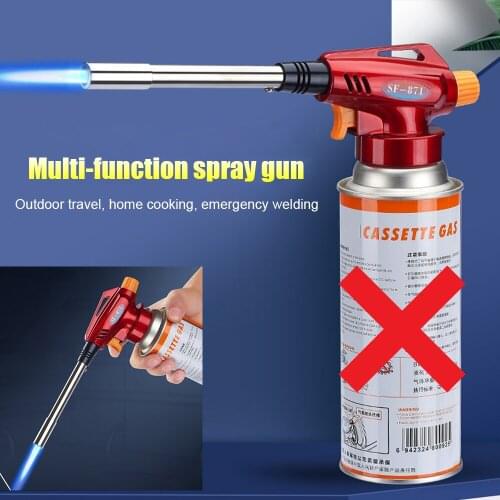 Butane Burner Electronic Ignition Can Be Inverted Gas Torch Flame Thrower Outdoor Camping Barbecue Portable Gas Welding Equipmen