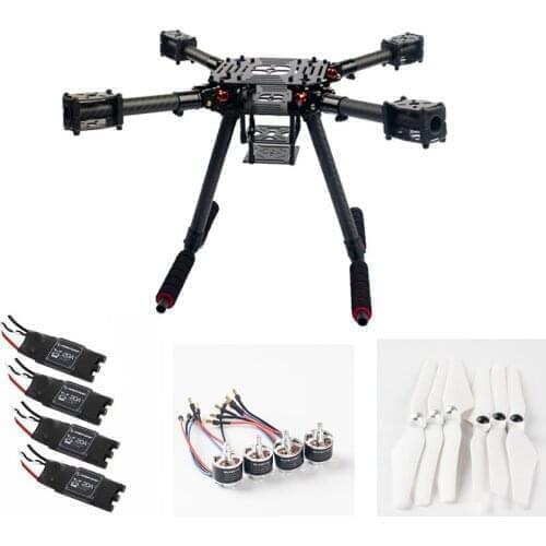 Flyroun LX350 frame PRO con sunnysky x2212 920kv motor 9450 prop HOBBY WING 30a ESC Heli Multi-Rotor con tren de aterrizaje