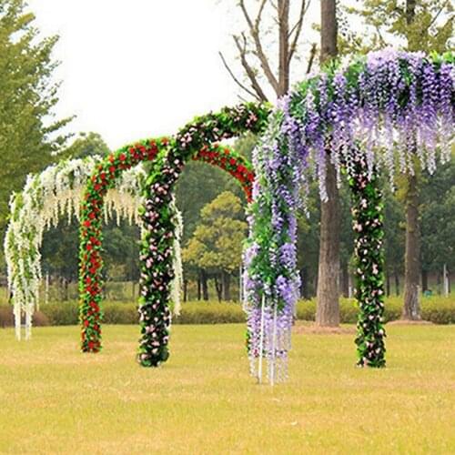 Exquisite Artificial Wisteria Flowers Vine Silk Flower Indoor outdoor decoration Wedding Restaruant Bar Party Hanging Decoration