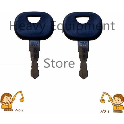 2 pcs Ignition Starter Key 14606 606 for Liebherr & John Deere Heavy Equipmen