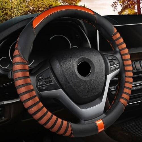 ZHOUSHENGLEE Microfiber Leather Car Steering Wheel Cover For Peugeot All Model 4008 RCZ 308 508 301 301 307 207 2008 3008 206