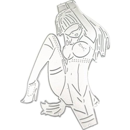 Metal Seducing girl paper die cutting dies for Scrapbooking/DIY Easter wedding Halloween Easter card