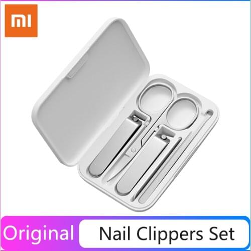Xiaomi Mijia 5pcs Stainless Steel Nail Clippers Set Trimmer Pedicure Care Clippers Earpick Nail File Beauty Trimmer Professional