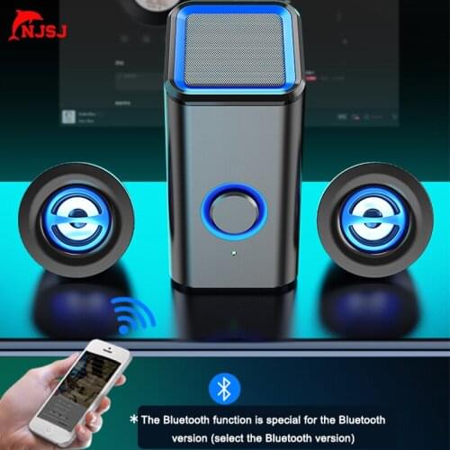 NJSJ Laptop Speaker With Subwoofer For Home Theater System Smart Phone Projector USB Cable Computer Speaker