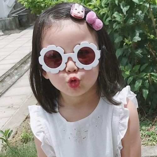 2021 NEW Sun Flowe Sun Flower Round Cute Kids Sunglasses UV400 For Boy Girls Toddler Lovely Baby Sun Glasses Children