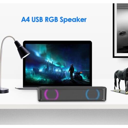 A4 Surround Sound FM Radio CD Player Audio Speaker Multimedia Loudspeaker TV RGB Stereo Surround Speaker Soundbar