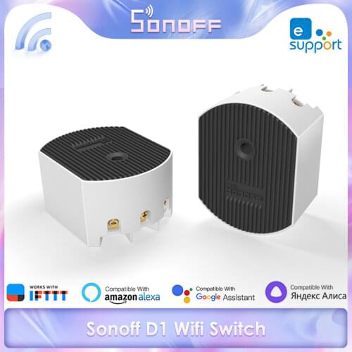 SONOFF D1 Wifi Switch DIY Mini Smart Dimmer Switch Ewelink APP Remote Control Timer Voice Control Work With Alexa Google Home