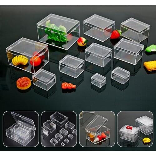 9 Sizes High Quality Household Transparent Storage Box Practical Multipurpose Clear Display Case Plastic Jewelry Storage Box