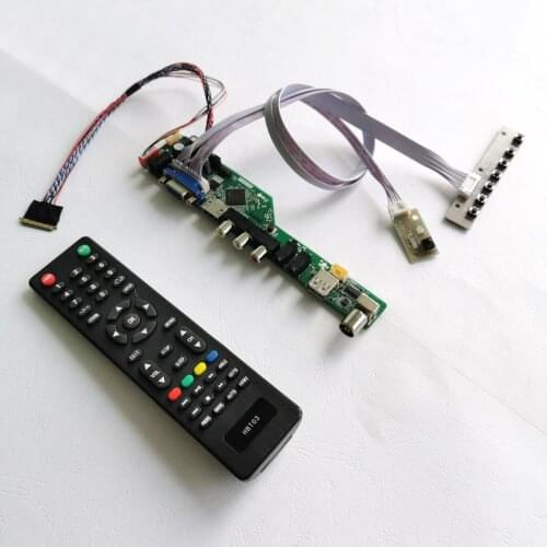 Fit Innolux N140BGE 1366*768 14" VGA+Audio+USB+RF+Remote WLED laptop panel 40Pin LVDS screen controller drive board DIY kit