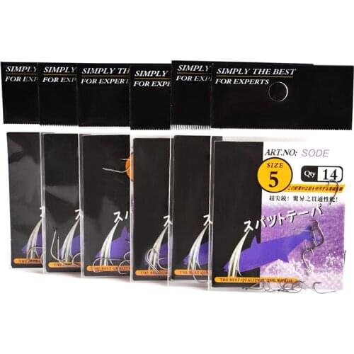 Fishing Hook 12/14 Pcs/Pack Barbed Marine Cut Hooks Flatted Sharp Fishhooks For Shimano Fishing Accessories