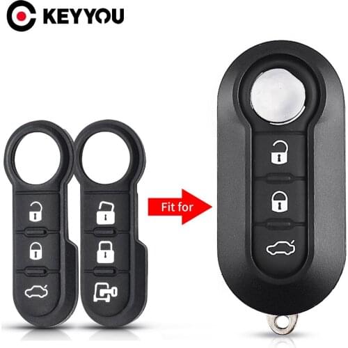KEYYOU 10X 3 Buttons Silicon Button Rubber Pad For Fiat 500 Abarth Panda Punto Bravo Ducato Pad Fob Car Remote Key Accessory