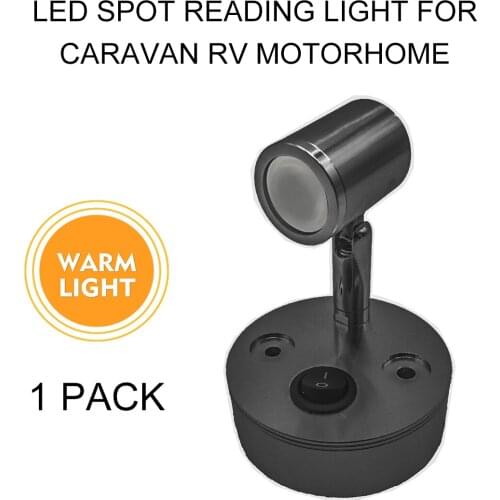 Van Motorhome Interior LED Reading Light Warm 100 LM Trailer 12V Wall Mounted Spot Lamp Roof Light RV Camper Accessories