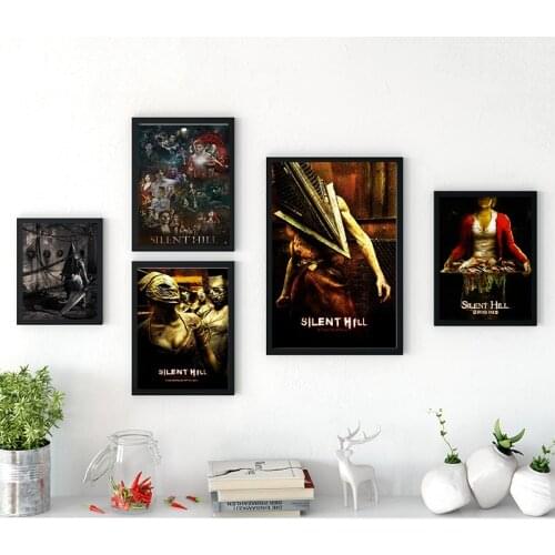 Silent Hill Classic Horror Movie Nordic Posters And Prints Wall Art Canvas Painting Wall Pictures For Living Room Decor