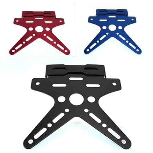 Universal Electroplate CNC Aluminum Alloy Motorcycle Rear License Plate Frame for Motorbike Scooter