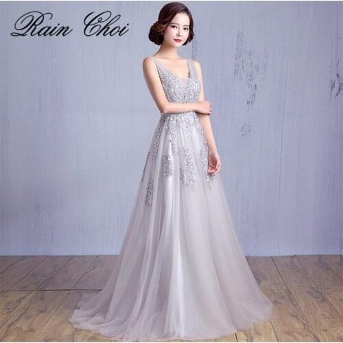 Evening Dresses 2020 Applique Floor-length Party Prom Gown Long Formal Evening Dress