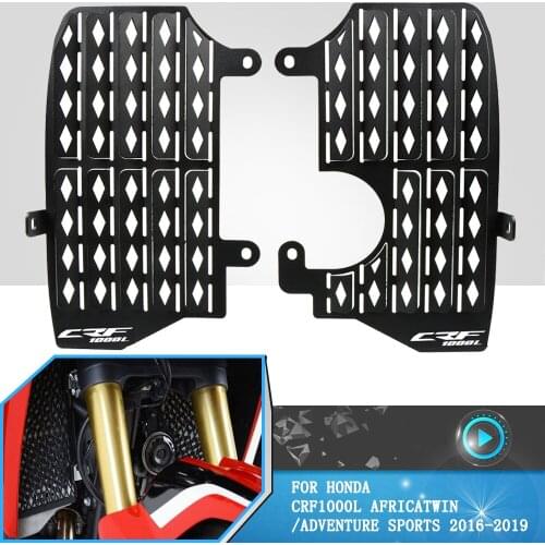 For Honda CRF1000L Africa Twin Adventure Sports 2016-2018 2019 Motorcycle Radiator Guard Protector Grille Grill Cover Protection
