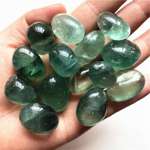 10-30mm Natural Tumbled Polished Green Fluorite Stones Natural Crystals Gemstone Healing Natural Quartz Crystals 100g
