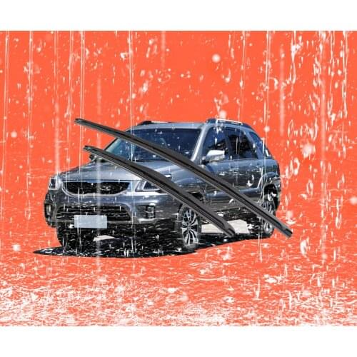 2 pcs Front Windshield Bracketless Wiper Blades Set 24"+16" Fit for J-Hook Kia Sportage SL 10-15