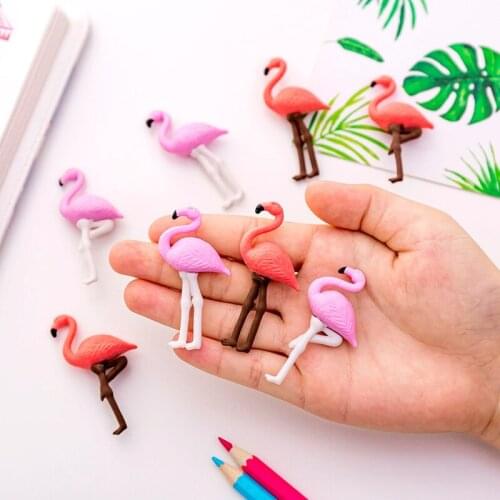4 Pcs/lot Lovely Flamingos Cartoon Rubber Pencil Eraser Students Stationery School Supplies Material Escolar Erasers for Kids