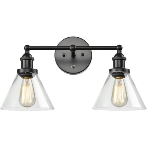 American Retro Lamp Glass Wall Lamp Use For Bedroom Bedside Dining Room Living Room Study Mirror Decor Wall Sconce E27