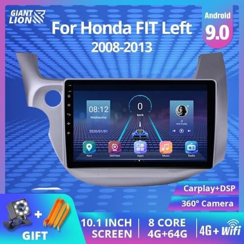 2DIN Android 9.0 Car Radio For Honda Fit Jazz Car Multimedia Headunit GPS Radio Stereo Gps Navigation 2007-2013 2DIN DVD Player