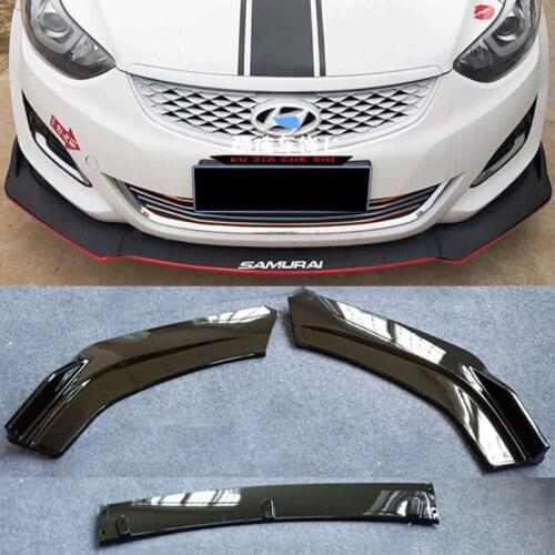 CEYUSOT For 3PCS OLD Hyundai Elantra Universal Front Bumper CAR Spoiler Separator Collision Prevention Refit Body Kit 2012-2016