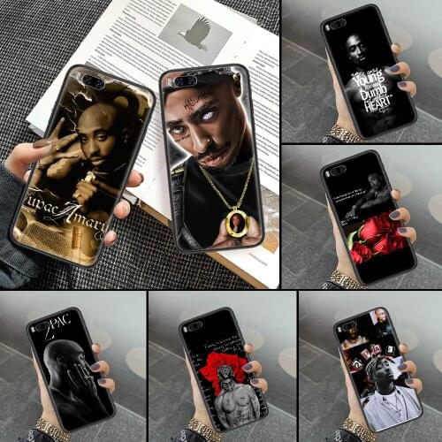 Rapper 2pac Tupac ART Phone case For Xiaomi Mi Max Note 3 A2 A3 8 9 9T 10 Lite Pro Ultra black art coque trend prime pretty