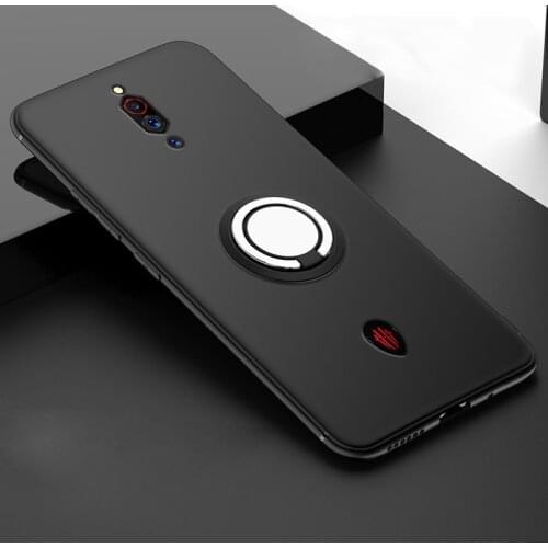 Red Magic 5G NX659J Case Finger Ring Holder Back Soft TPU Case Drop-proof Cover For ZTE nubia Red Magic 3 3S NX629J NX619J